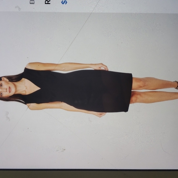 KELLY GRAHAM NEW YORK VNECK SILK BLEND BLACK SLEEVELESS SHEATH DRESS SZ 6 - Picture 12 of 12